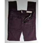 Rag and Bone /JEAN The Skinny Jeans 26 Denim Slim Bodycon Wine Burgundy Oxblood Photo 7