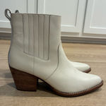 J.Crew  Women’s AC329 White Western Leather Heel Chelsea Boot Size 9 Photo 0