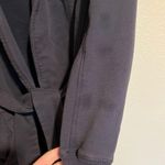 James Perse Standard  Charcoal Gray Sherpa Collar Tie Front Cardigan M Photo 9