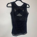 Biridie? Denim Vest Sz Medium Beaded Dip Dyed USA Red White Blue Black Photo 4