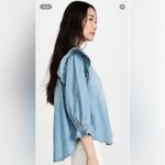 We The Free Louise Button-Front Denim Top Size S NWT $128 Photo 2