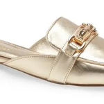 Lilly Pulitzer  gold Andi mules shoes sandals 9.5 bamboo detail Photo 0