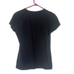 Women's Size Medium Black Sunflower Floral Short Sleeve Graphic T Shirt Black Photo 3