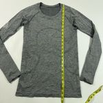 Lululemon Swiftly Tech Long Sleeve Shirt Grey Black Hawks Logo NHL Photo 7