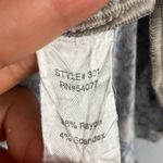 CAbi  Gray Purple Flutter Short Sleeve‎ Floral 301 Blouse Photo 3