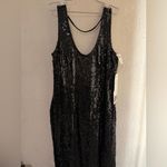 Laurence Kazar Lawrence kazar 100%silk vintage sequin NWT DRESS Size large in black Photo 7
