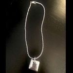 Silpada Popcorn Necklace Puffed Square Pendant Photo 7
