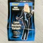Leg Avenue  medium black slick cat suit once piece outfit costume Halloween Photo 0