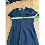 Liz Claiborne Little Black Dress Office Wear Vintage Short Sleeve Square Neck Photo 6