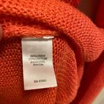 J.Jill Women's Coral Linen Blend Open Front Long Knit Lightweight Cardigan Photo 3