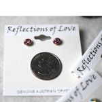 NWT Reflections Of Love Austrian Crystals Blue/Pink/Clear 3Pr Post/Stud Earrings Photo 3