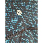 Lululemon  Train Times Crop Leggings Blue Black Size 6 Yoga Running Photo 12