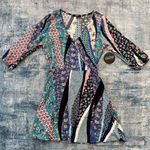 Bebop NWT!  Floral Paisley Mixed Print Faux Wrap Floral Dress Small Photo 1