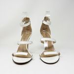 tamara mellon Frontline Clear Strappy Open Toe Stiletto High Heels Shoes White Photo 1