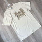 NBA Store Tshirt vintage y2k short sleeve mens Cream (medium) casual streetwear Tan Photo 0