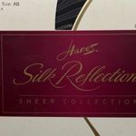 Hanes Silk Reflections Sheer Collection Pantyhose Reinforced Toe AB Barely Black Photo 1