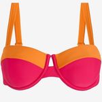 EXPRESS Pink and Orange Bikini Top Photo 4