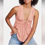 Free People  Beach Bound Tank Top Womens Size Small Tie Front Sleeveless Casual‎ Photo 6