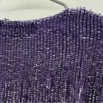 Retrofete Gabrielle Sequin Metal Purple Wrap Robe Mini Dress Sz S Photo 9