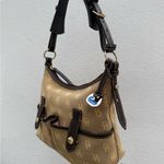 Brighton Croc Olive Green Shoulder Bag Purse Zipper Charm And Dust bag B‎ Brown Photo 1