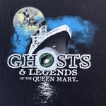 Delta Pro Weight Vintage Ghosts & Legends Of The Queen Mary Haunted Ship Black Graphic T-shirt Photo 2