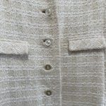 Vintage Retro 1960’s Union Made Long Tweed Jacket Overcoat Sz L Cream Size L Photo 4