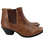 Durango  Leather Ankle Boots 7.5 Brown Western Cowboy Slip On Everyday Wear Photo 0