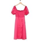 Satin Ruched Dress Pink Size M Photo 1