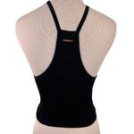 Fabletics  Black Braided Ribbed Seamless Tank Top Size Medium Photo 3
