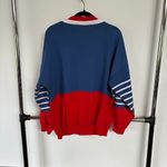 American Vintage Vintage 90s Nautical Patriotic Mockneck Sweatshirt Fourth of July Lake Large Photo 2