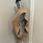 VTG 70s Women’s Sz: S The Silk Workshop Open Side Tan Pullover Cable Knit Vest. Photo 3