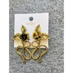 Goth Snake And Rose Big Statement Stud Earrings For‎ Women retro Punk Oversized Photo 2