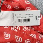 Liz Claiborne Coral Foulard Print Drawstring Crop Pants Lounge Casual Large Boho Photo 5