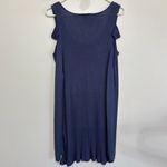Chico's  Steel Blue Cold Sholder Tunic Knit Top Size 3 / XL Photo 1