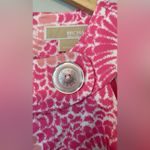 Michael by Michael Kors preppy floral mini summer dress pink size 8P designer Photo 1