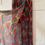 Alice + Olivia  Miabella Maxi Skirt Sheer Flowy Wrap Tribal Multi Colored Size XS Photo 4