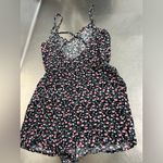Divided  H&M Black Floral Romper - Size 4 - VGUC Photo 3