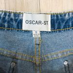 Oscar St boutique denim frayed jean shorts sz small. Blue Photo 4