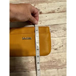Nautica  Pebbled Leather Wristlet Zipper Mustard Photo 3