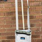 KAVU Keeper Crossbody Bag Purse Canvas Gray Southwestern Aztec Yellow Lined EUC Photo 0