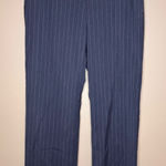 Theory 👖  Pinstripe Virgin Wool Blend Trousers - Size 8 Photo 0