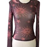 Amazon Corvelia Women's Chic Transparent Long Sleeves Sheer Top Photo 1