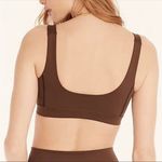 J.Crew NWT CloudStretch Scoop Neck Sports Bra in Deep Chocolate Size M Photo 2