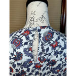 ZARA  Medium Floral Boho Textured Dress w. key hole and cut outs on neckline Photo 11