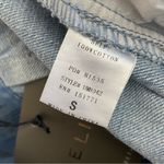 Le lis Denim Faux Wrap Surplice Straight Leg Jean Jumpsuit Overalls: Light Wash Photo 8