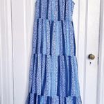 Roller Rabbit • Anthropologie Dakota Cover-Up Maxi Dress blue stripe tiered Photo 12