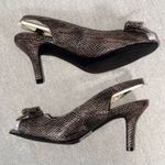 dressbarn | NIB Julia Peep Toe Slingback Heels | Size 7.5 Brown Photo 1