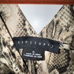 Sanctuary Ruffle Cap Sleeve Snake Skin Print Blouse Top Photo 2