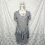 Rebecca Taylor  Grey‎ Heathered Knit Tie Front T Shirt Dress Size Small Photo 1