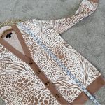 Ann Taylor Women’s Mixed Animal Print Boyfriend Cardigan Sweater Longsleeve L Photo 11